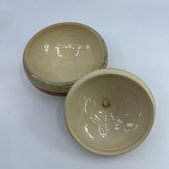 vintage arrigoni art studio pottery handcrafted ceramic trinket box - Picture 2 of 4